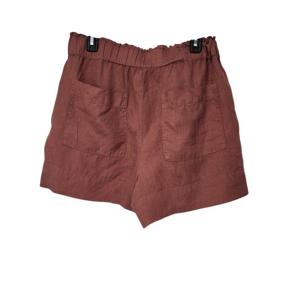 Lou & Grey 100% Linen Dark Dusty Rose Walking Shorts Womens M - Picture 7 of 7